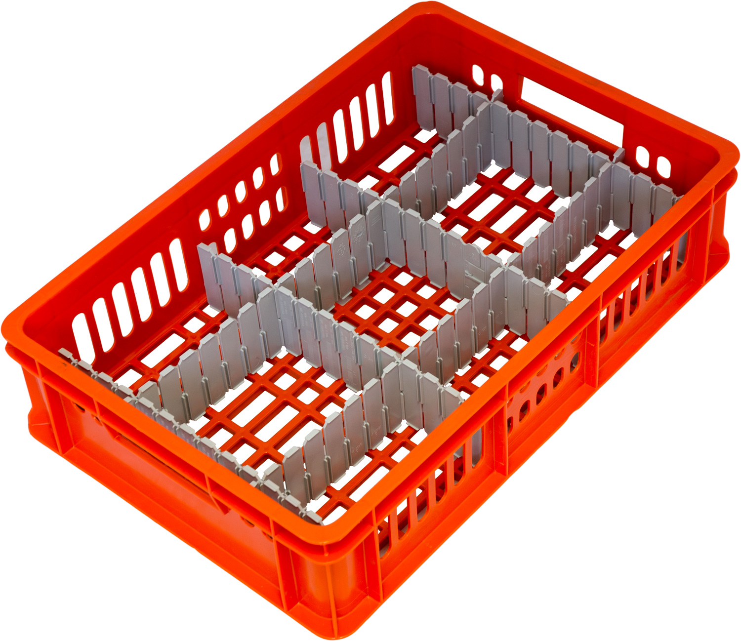 Ящик перфорированный 600x400x150 мороз. (оранжевый)