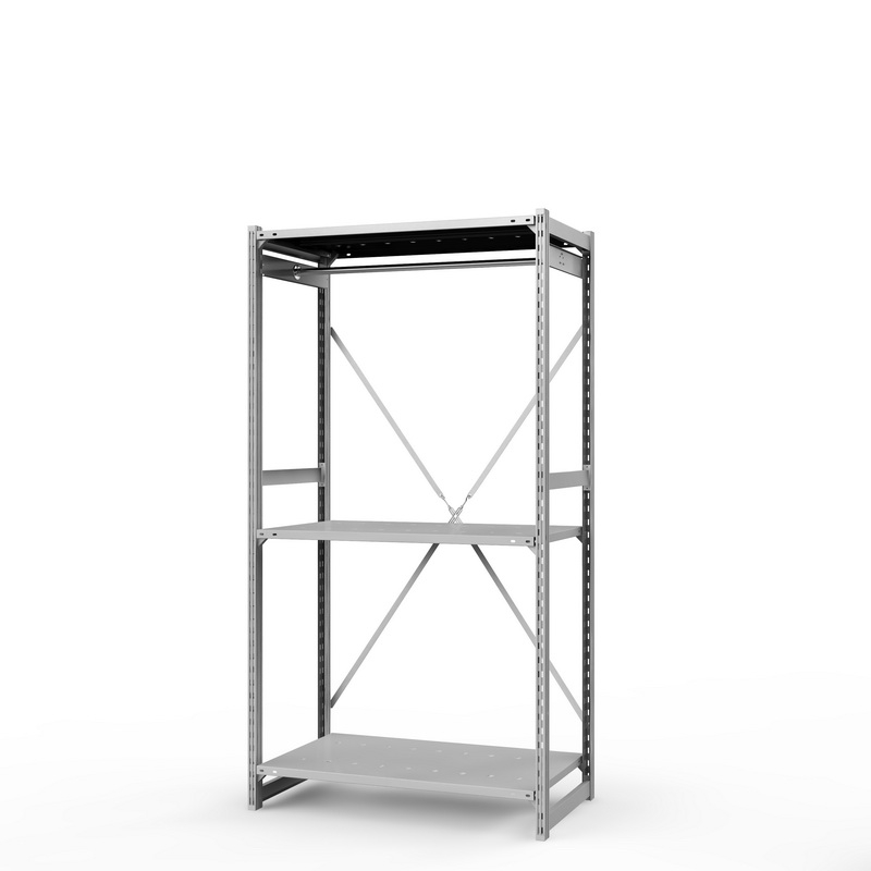 Стеллаж металлический для одежды ТСУ Универсал, 2000х1000х500 мм. полки: метал. перф. 3 шт.