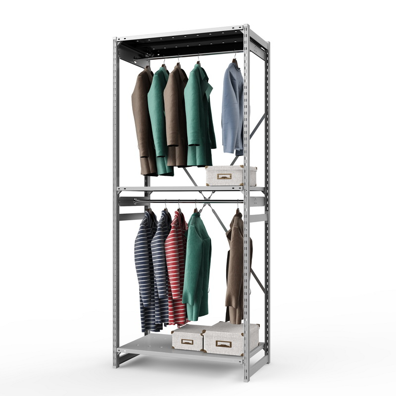 Стеллаж металлический для одежды ТСУ Универсал, 2500х1000х600 мм. полки: метал. перф. 3 шт.