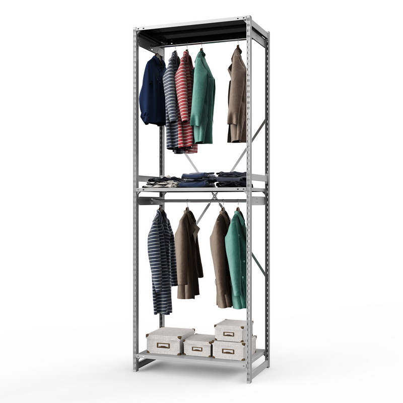 Стеллаж металлический для одежды ТСУ Универсал, 3000х1000х600 мм. полки: метал. усил. 3 шт.