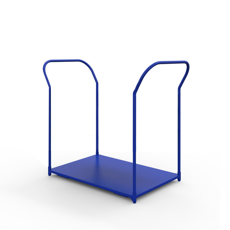 Тележка платформенная с двумя ручками ТЯ 5 основание (1200x700 мм, колеса черная резина 200 мм)