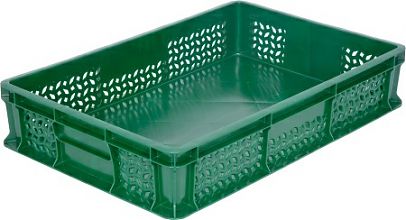 Ящик 600х400х120 мм дно сплошное, стенки перфорированные, без ручек морозостойкий