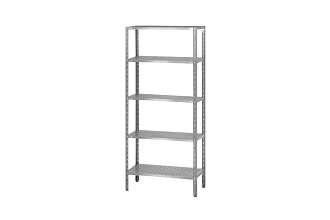 Стеллаж полочный СПЛ - 1000x500x1600 Norma (стойки цинк; полка перфорация 5 шт. нерж.430)