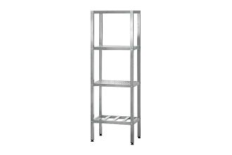 Стеллаж полочный СПЛп - 800x500x1600 Profi Inox (полка-решетка 4 шт.)