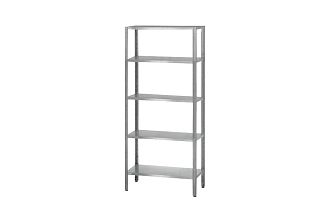 Стеллаж полочный СПЛп - 600x500x1600 Profi Inox (полка сплошная 5 шт.)