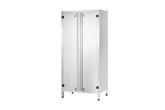 Шкаф кухонный ШЗКп - 1200x500x1800 Profi Ral, двери распашные, полки сплошн. 3 шт., цинк, без к-та замков