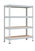 Металлический стеллаж МС-Т 2500х1525х635, 4 полки (фанера)