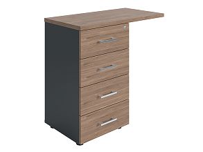 Тумба боковая NPW-408 L4 темный орех /антрацит