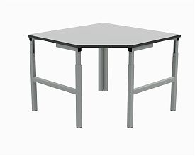 Угловой соединительный стол 900х1250х1250х900х500 мм (RAL7012) ESD