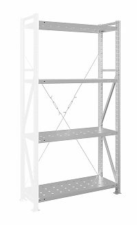 Стеллаж MS U 200x100x80/4 (Нагрузка на полку 300, перфорированная) ДС